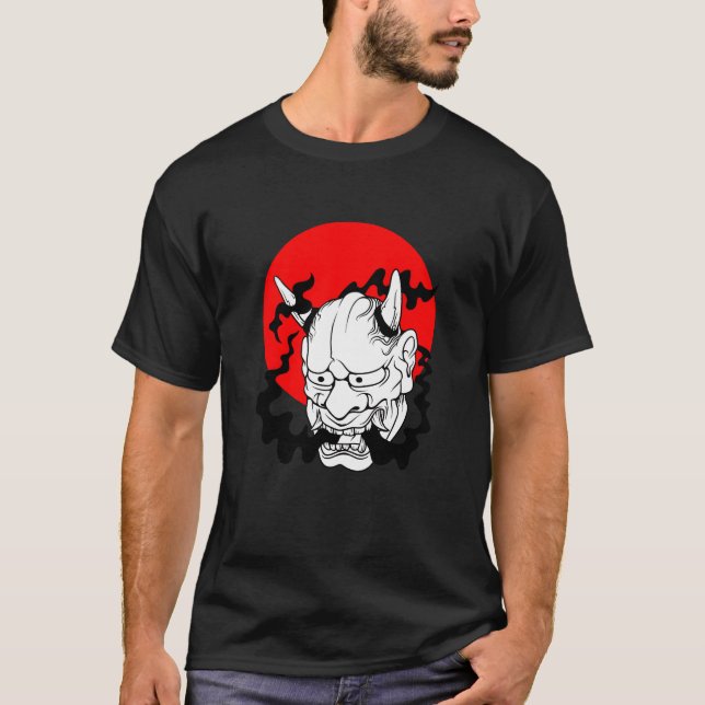 Hannya japanese yokai Ogre mask oni harajuku art r T-Shirt (Vorderseite)