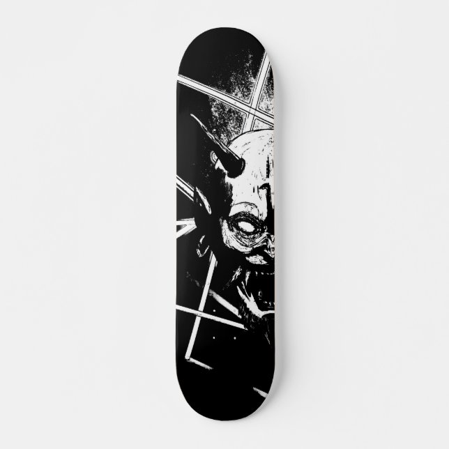 Hannya Mask 8189 - Variant - Black & White - Verla Skateboard (Vorne)