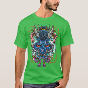 Hannya Mask Japanisch Jealous Female Demon Sakura T-Shirt