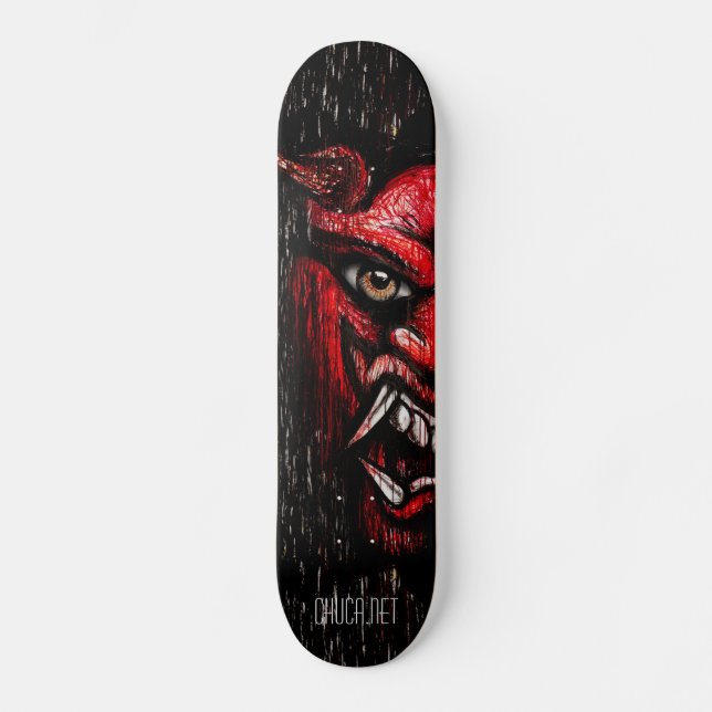 Hannya Maske Skateboard (Vorderseite)