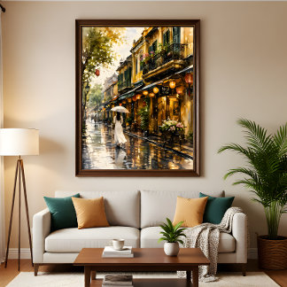 Hanoi Altstadt Wasserfarben Wandkunst Druck