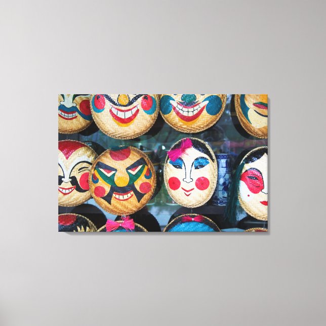 Hanoi Masken auf dem Markt Leinwanddruck (Vorderseite)