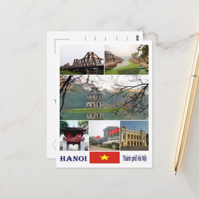 Hanoi - Mosaik - Vietnam - Postkarte (Vorderseite/Rückseite Beispiel)