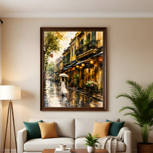 Hanoi Old Quarter Aquarell-Wandkunst-Druck Poster