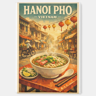 Hanoi Pho, Vietnam, in einem klassischen Retro-Sti Magnet