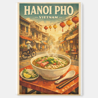 Hanoi Pho, Vietnam, in einem klassischen Retro-Sti Magnet