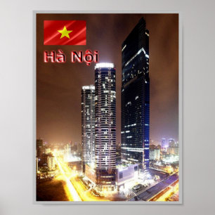 Hanoi - Sehenswürdigkeit Tower by Nigh - Vietnam - Poster