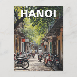 Hanoi Vietnam Alley Travel Postkarte