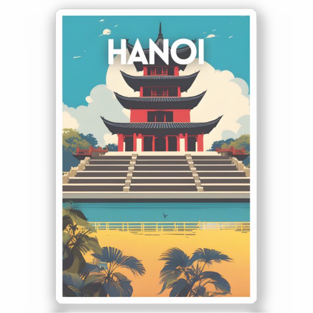 Hanoi Vietnam Aufkleber (Vorderseite)