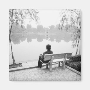 Hanoi Vietnam, Blick auf den Hoan-Kiem-See (NR) Magnet