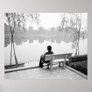 Hanoi Vietnam, Blick auf den Hoan-Kiem-See (NR) Poster