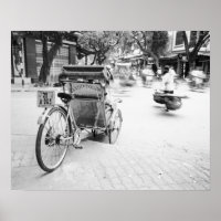 Hanoi Vietnam, Cyclo in Old Hanoi