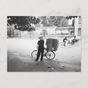 Hanoi Vietnam, Fahrradlieferantin (NR) Postkarte