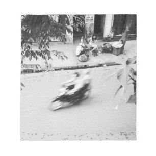 Hanoi Vietnam, Motorrad im alten Hanoi Notizblock