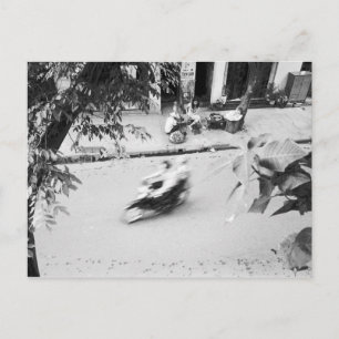 Hanoi Vietnam, Motorrad im alten Hanoi Postkarte