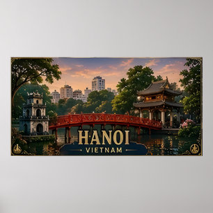 🧲 Hanoi Vietnam Reiseandenken für Besucher 🧲 Poster