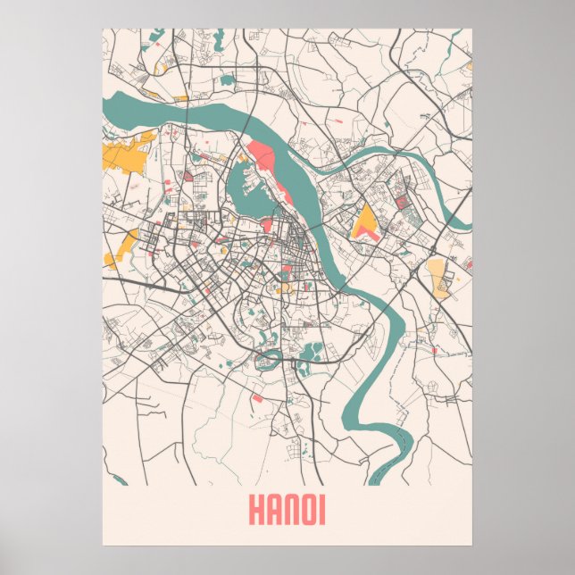 Hanoi - Vietnam - Skihütte Poster (Vorne)