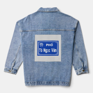 Hanoi Vietnam Strassennamen Jeansjacke