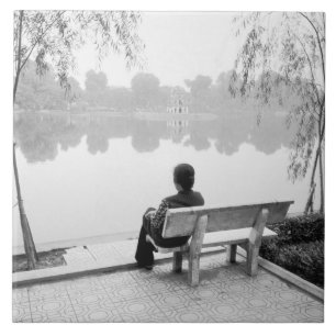 Hanoi Vietnam, View of Hoan Kiem Lake (NR) Fliese