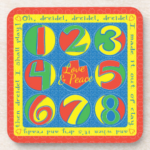Hanoukka Dessous de verre Dreidel Jeu