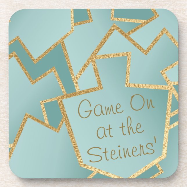 Hanoukka Dessous de verre Le nouveau Turquoise Elé (Devant)