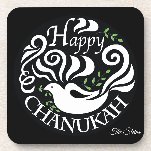 Hanoukka Dessous de verre Personnaliser Happy Chan (Devant)