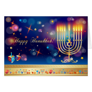 Hanoukka Lights Festival Carte de Menorah