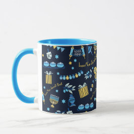 Hanoukka Menorah Dreidel Mug personnalisée