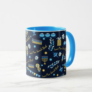 Hanoukka Menorah Dreidel Mug personnalisée
