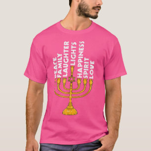 Hanoukka Menorah Lights T-shirt famille