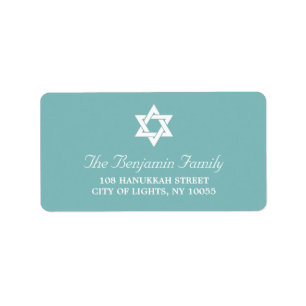 Hanoukka Star Of David Étiquettes de adresse De Va