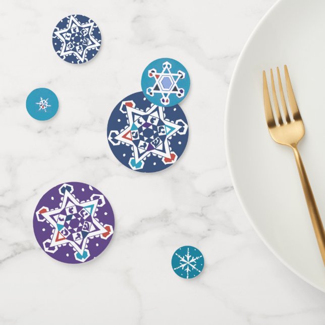 Hanoukka Starflake Confetti (Groupe)