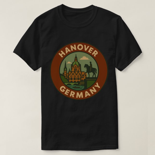 Hanover Germany City Art T-Shirt (Design vorne)