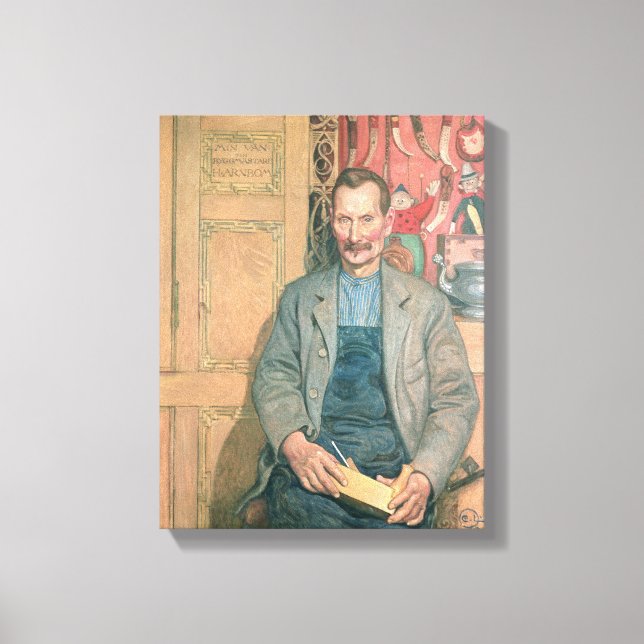 Hans Arnbom, Der Zimmermann Leinwanddruck (Vorderseite)