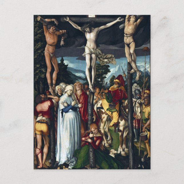 Hans Baldung Grien Die Kreuzigung Christi Postkarte (Vorderseite)
