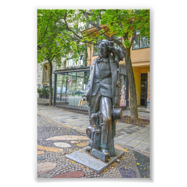 Hans Christlich Andersen Statue, Bratislava, Slowa Fotodruck (Vorne)