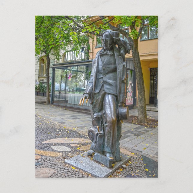 Hans Christlich Andersen Statue, Bratislava, Slowa Postkarte (Vorderseite)