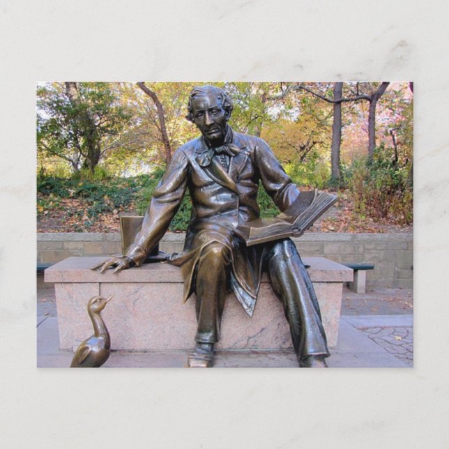 Hans Christlich Anderson Statue Post Card Postkarte (Vorderseite)