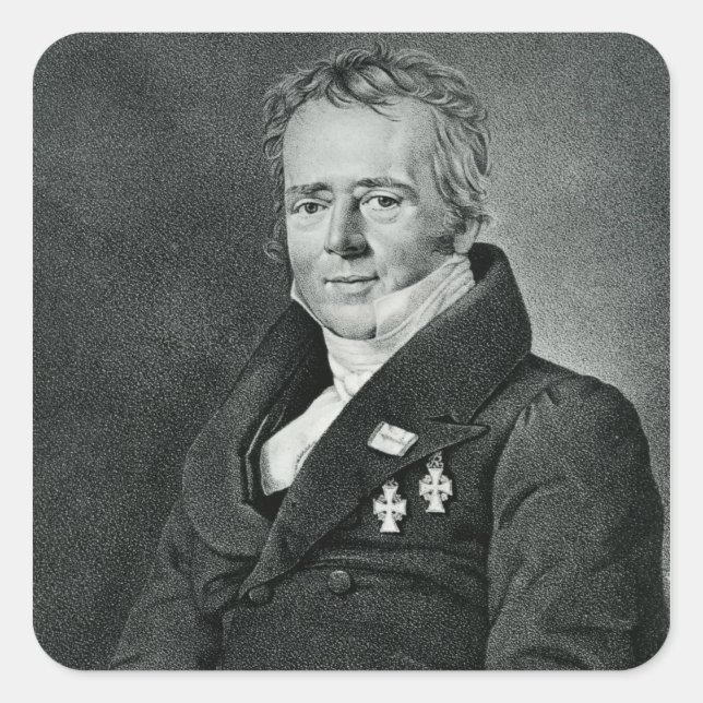 Hans Christlich Orsted, Gravur von Kaufmann Quadratischer Aufkleber (Vorderseite)