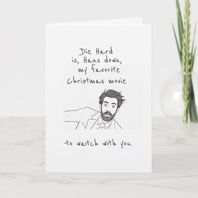 Hans Down Favorite Christmas Movie Card Joke  Karte (Vorderseite)