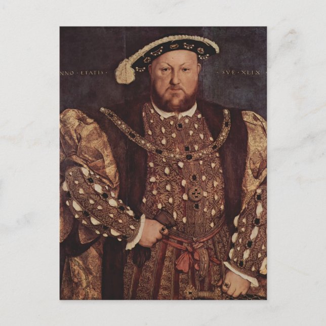 Hans Holbein das jüngere Portrait von Henry VIII Postkarte (Vorderseite)