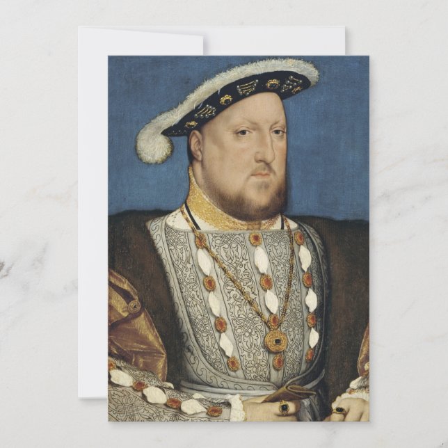 Hans Holbein der Jüngere - Portrait von Heinrich V Einladung (Vorderseite)