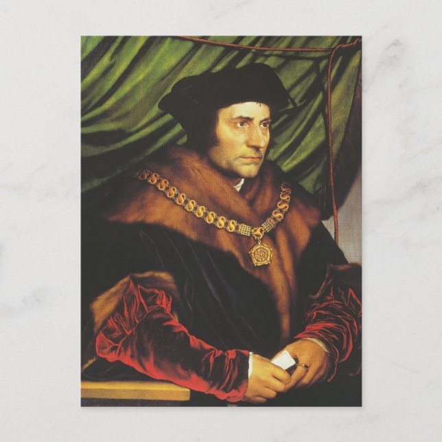 Hans Holbein - Portrait von Sir Thomas More Postkarte (Vorderseite)