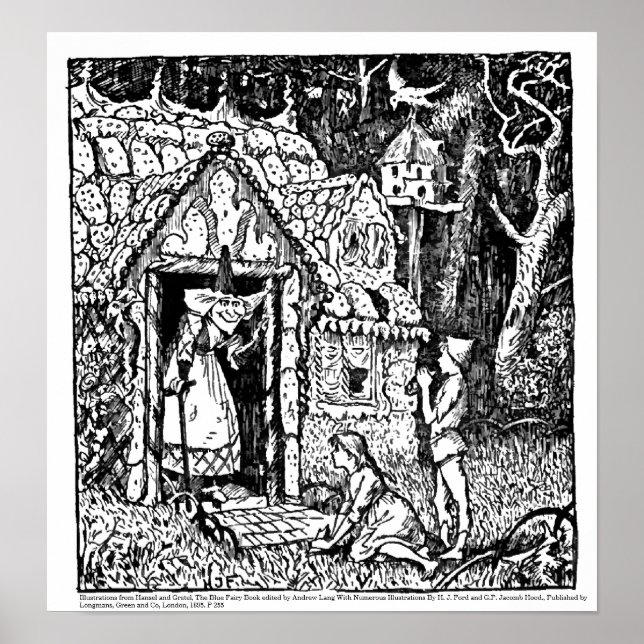 Hansel und Gretel, das Blue Fairy Book Poster (Vorne)