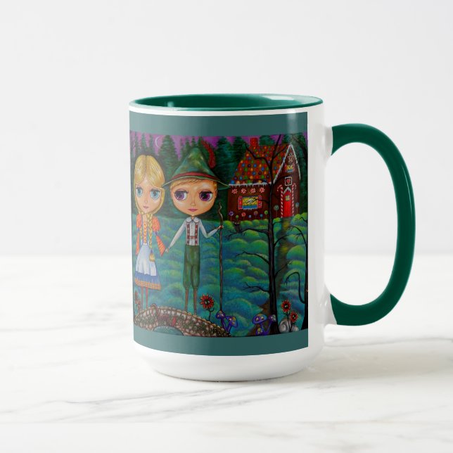 Hansel und Gretel Finden Sie das Lebkuchenhaus Tasse (Rechts)