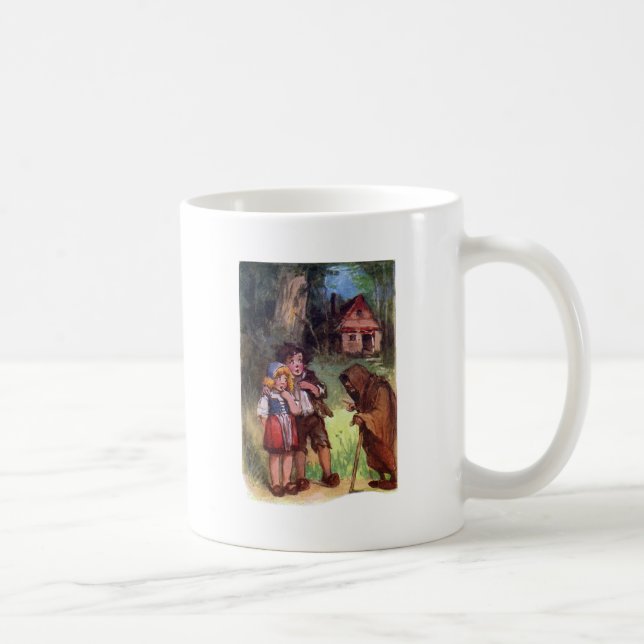 Hansel und Gretel treffen die Hexe Kaffeetasse (Rechts)
