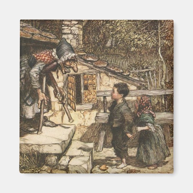 Hansel und Gretel treffen sich zur Hexe Magnet (Vorne)