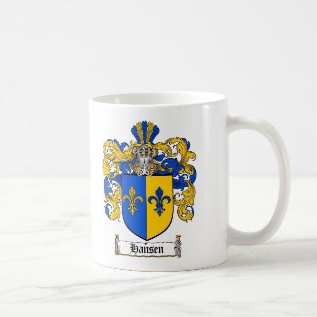 HANSEN FAMILIENWAPPEN - HANSEN WAPPEN KAFFEETASSE (Rechts)