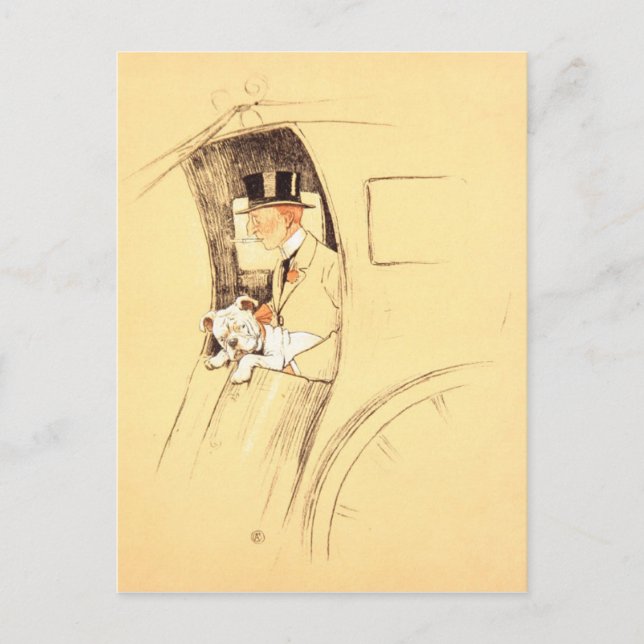 Hansom Cab Postkarte (Vorderseite)