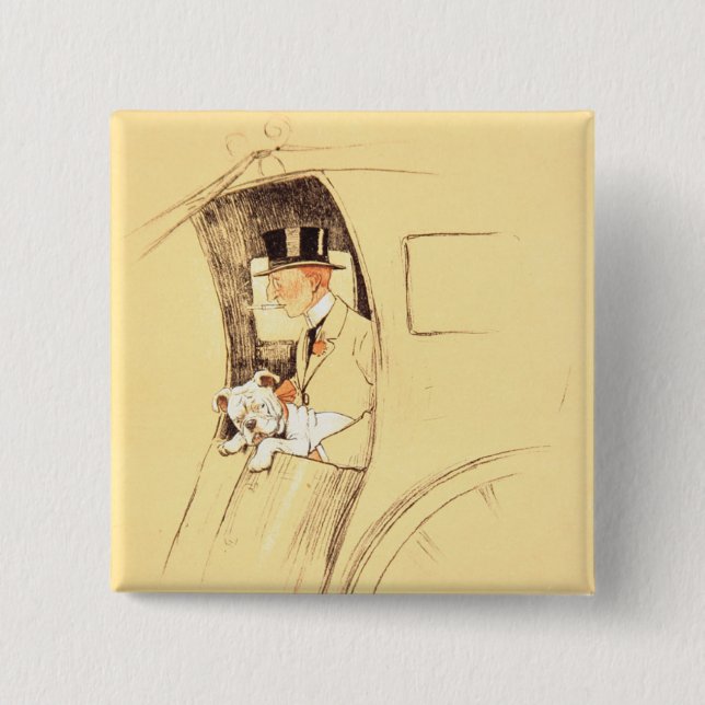 Hansom-Fahrerhaus Button (Vorderseite)